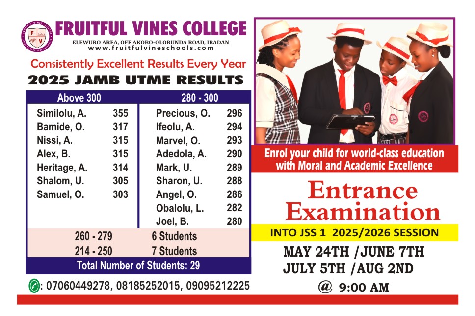 2024/2025 SESSION ADMISSION IN PROGRESS